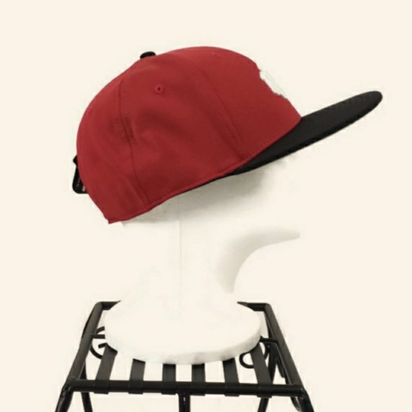 OC Sports Pro Flex eco3 Red Black Fitted NW Embroidered Hat Mens L/XL - Picture 3 of 9